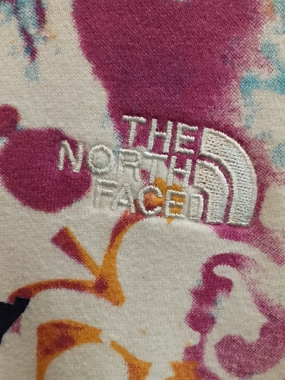The North Face Multicolor Watercolor Full Zip Hoodie Size L - Picture 3 of 4